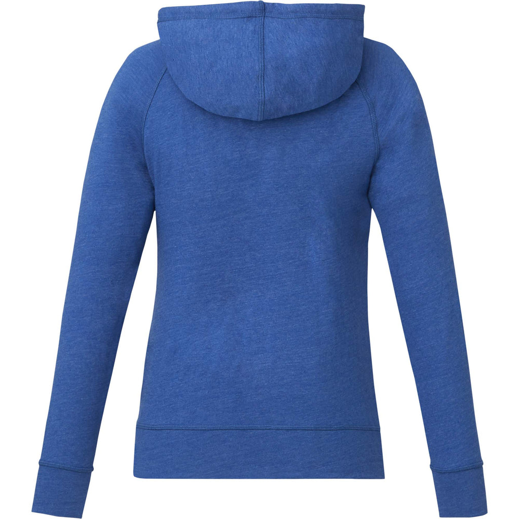 American Giant Lightweight Tri-Blend Full Zip for Women Embroidery - Essential Blue Heather - Back