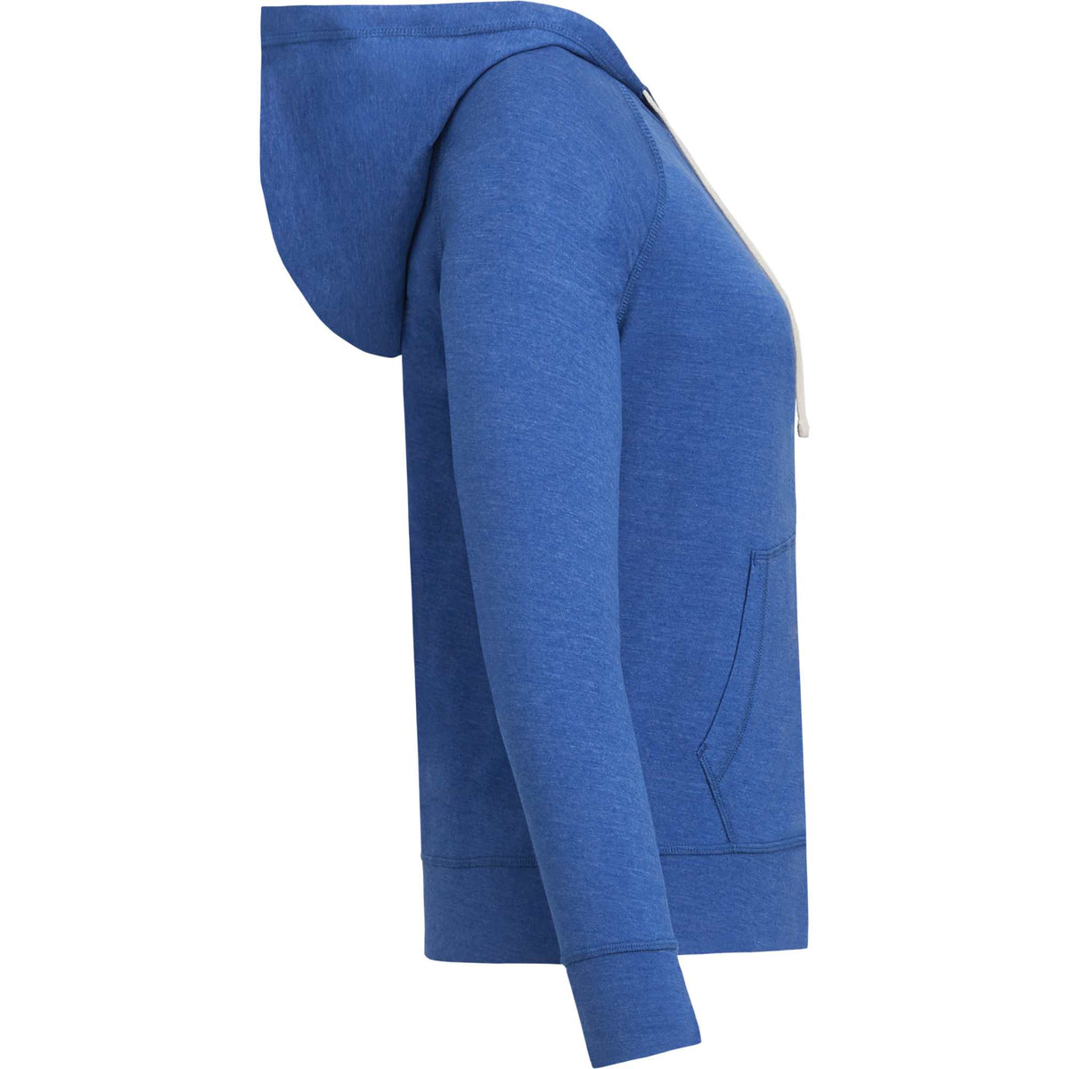 American Giant Lightweight Tri-Blend Full Zip for Women Embroidery - Essential Blue Heather - Right Side