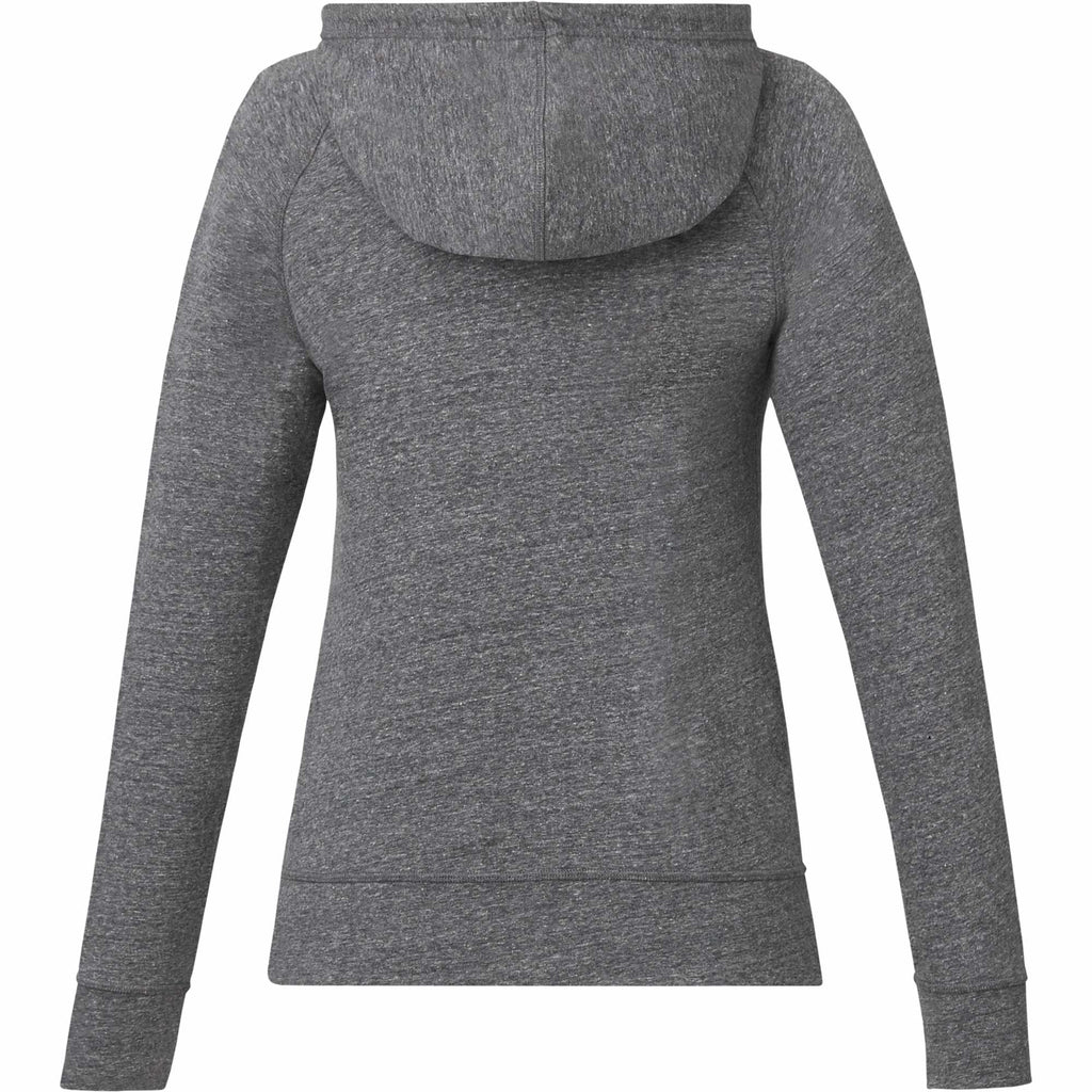 American Giant Lightweight Tri-Blend Full Zip for Women Embroidery - Grey Ink Heather - Back