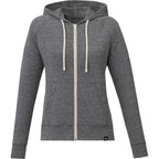 American Giant Lightweight Tri-Blend Full Zip for Women Embroidery - Grey Ink Heather - Front