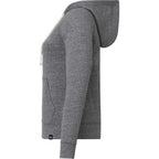 American Giant Lightweight Tri-Blend Full Zip for Women Embroidery - Grey Ink Heather - Left Side