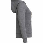 American Giant Lightweight Tri-Blend Full Zip for Women Embroidery - Grey Ink Heather - Right Side