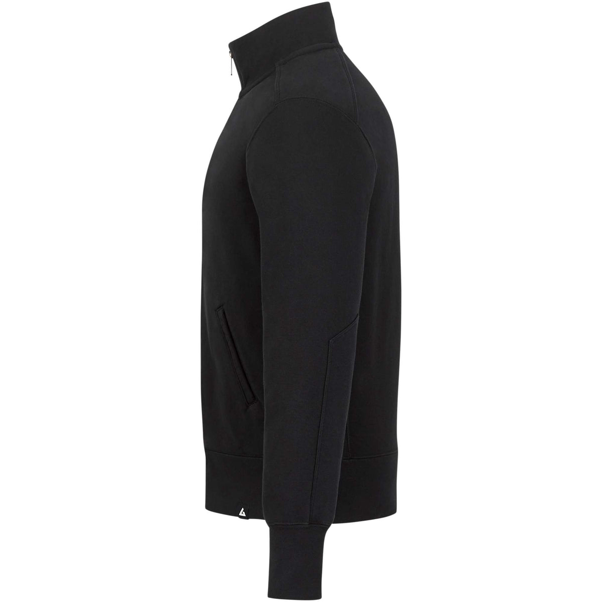 American Giant Moto Full Zip Jacket for Men Embroidery - Black - Left Side