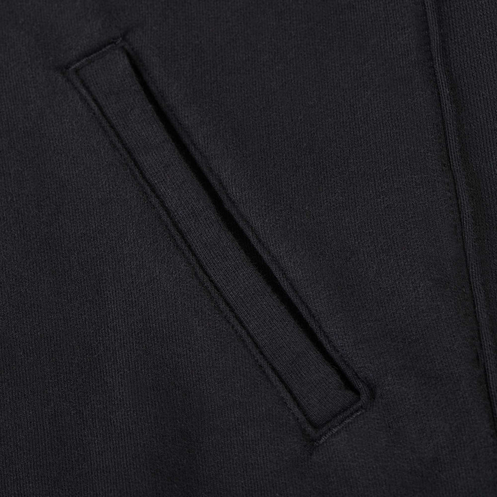 American Giant Moto Full Zip Jacket for Men Embroidery - Black - Pocket Detail