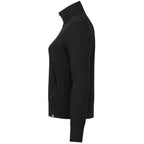 American Giant Moto Full Zip Jacket for Women Embroidery - Black - Left Side