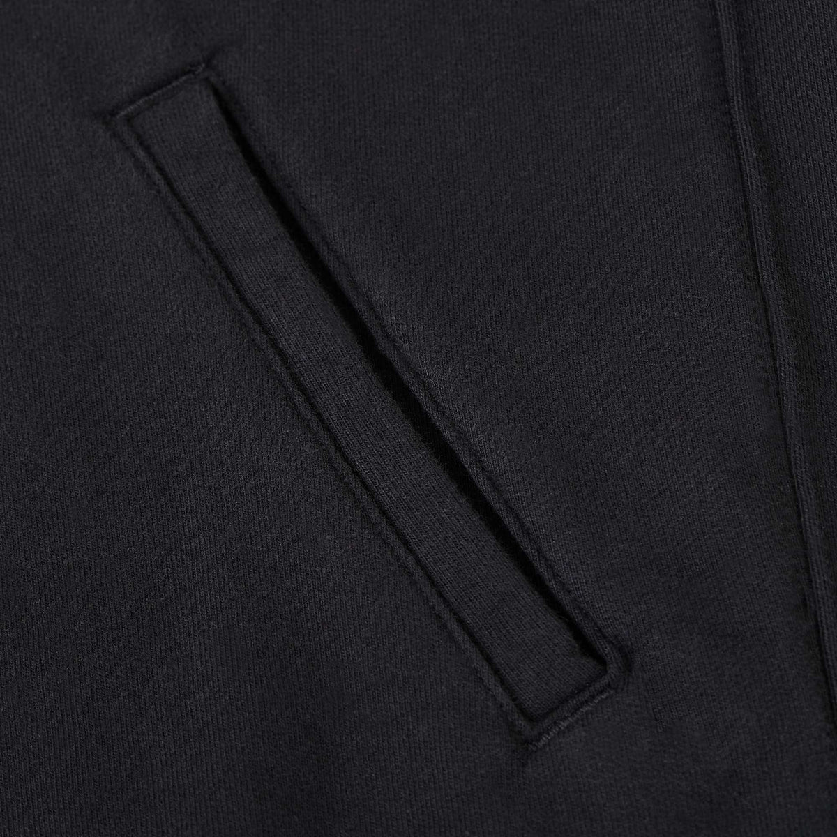 American Giant Moto Full Zip Jacket for Women Embroidery - Black - Pocket Detail