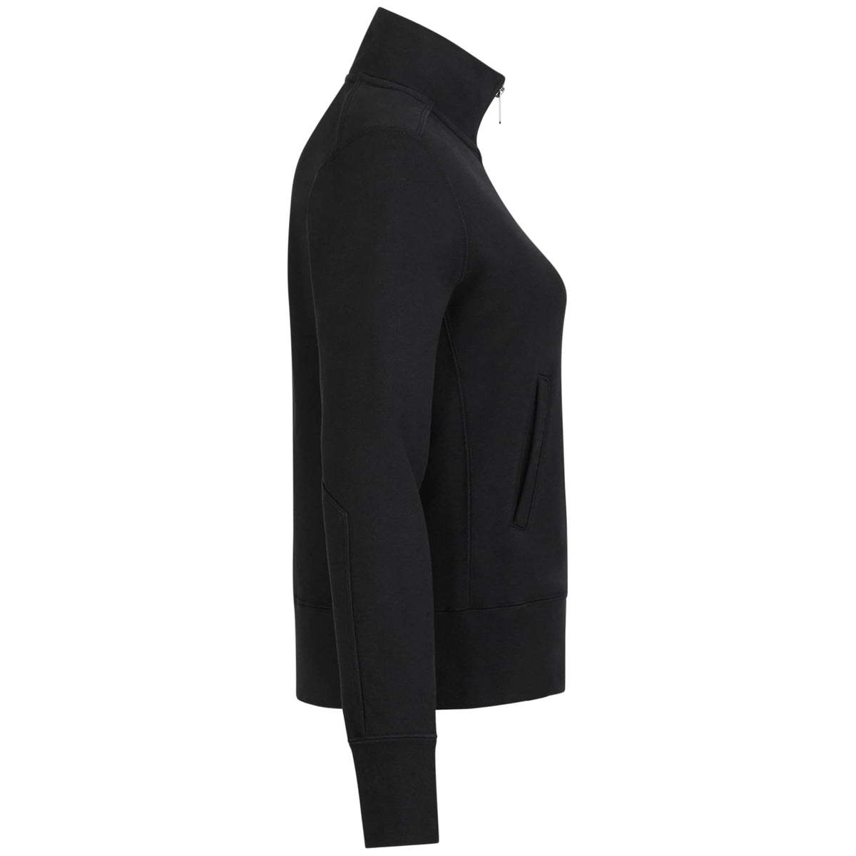 American Giant Moto Full Zip Jacket for Women Embroidery - Black - Right Side