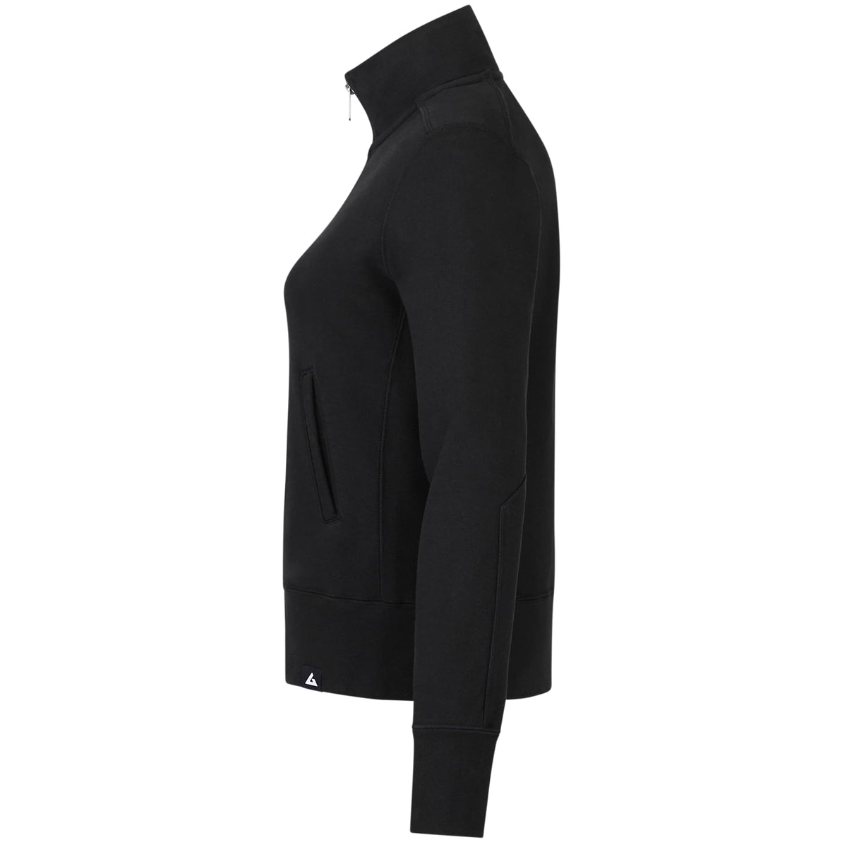 American Giant Moto Full Zip Jacket for Women Transfer - Black - Left Side
