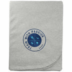 American Giant Stadium Fleece Blanket, Made in USA Embroidery - Athletic Heather - Front 2