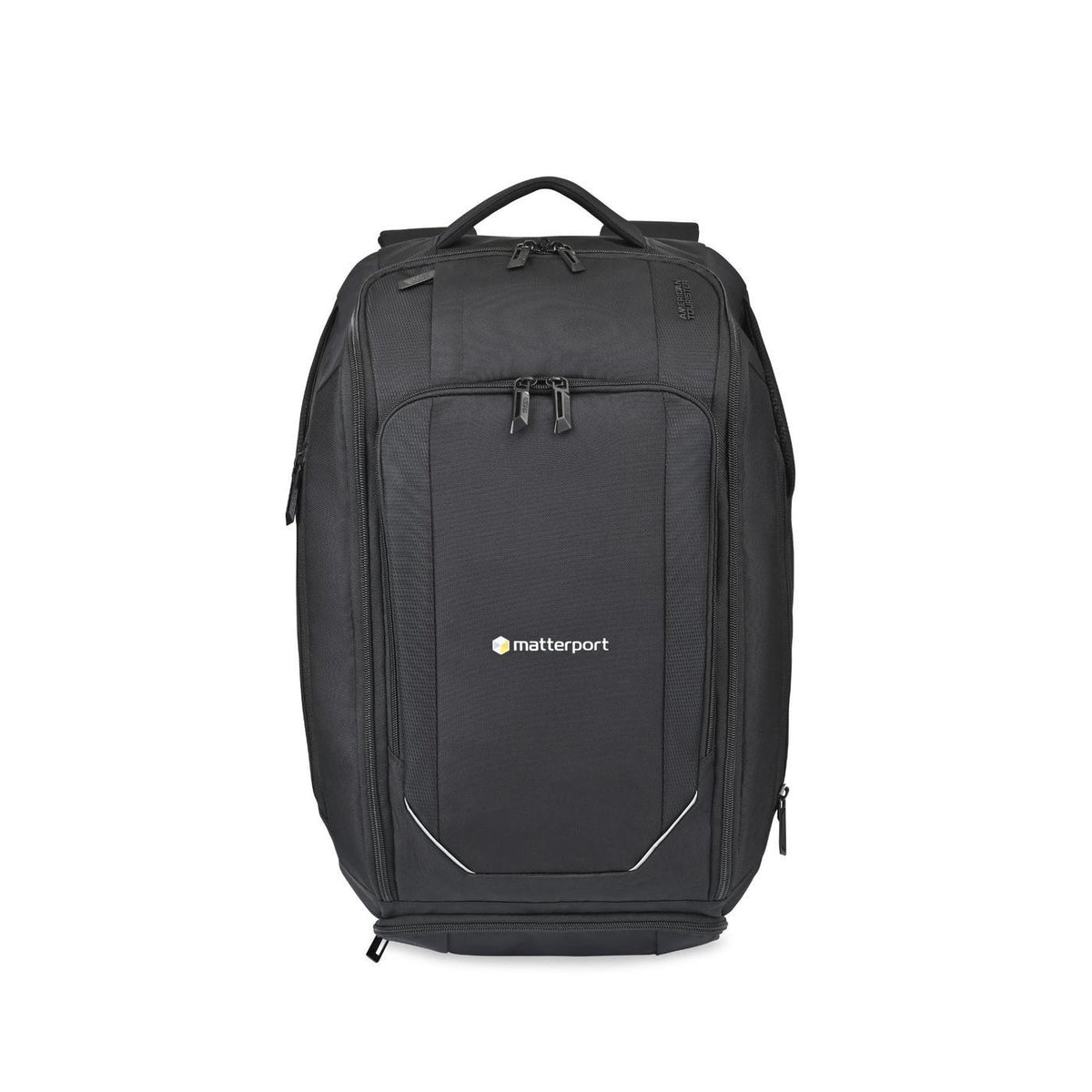 American Tourister Zoom Turbo Duffel Backpack with Shoe Tunnel - Black - View 1