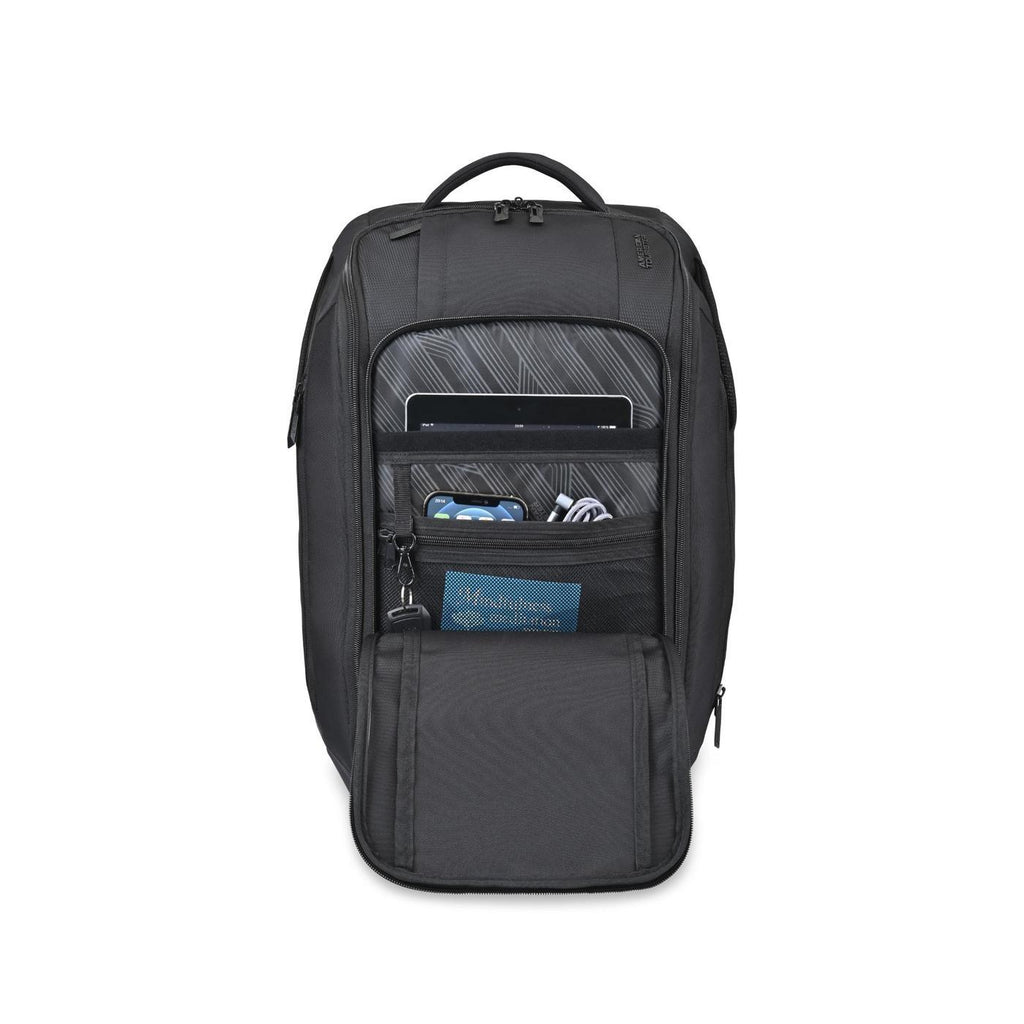 American Tourister Zoom Turbo Duffel Backpack with Shoe Tunnel - Black - View 5