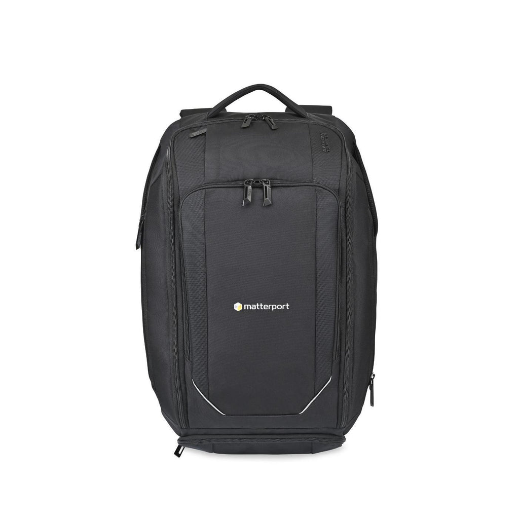 American Tourister Zoom Turbo Duffel Backpack with Shoe Tunnel Embroidery - Black - View 1