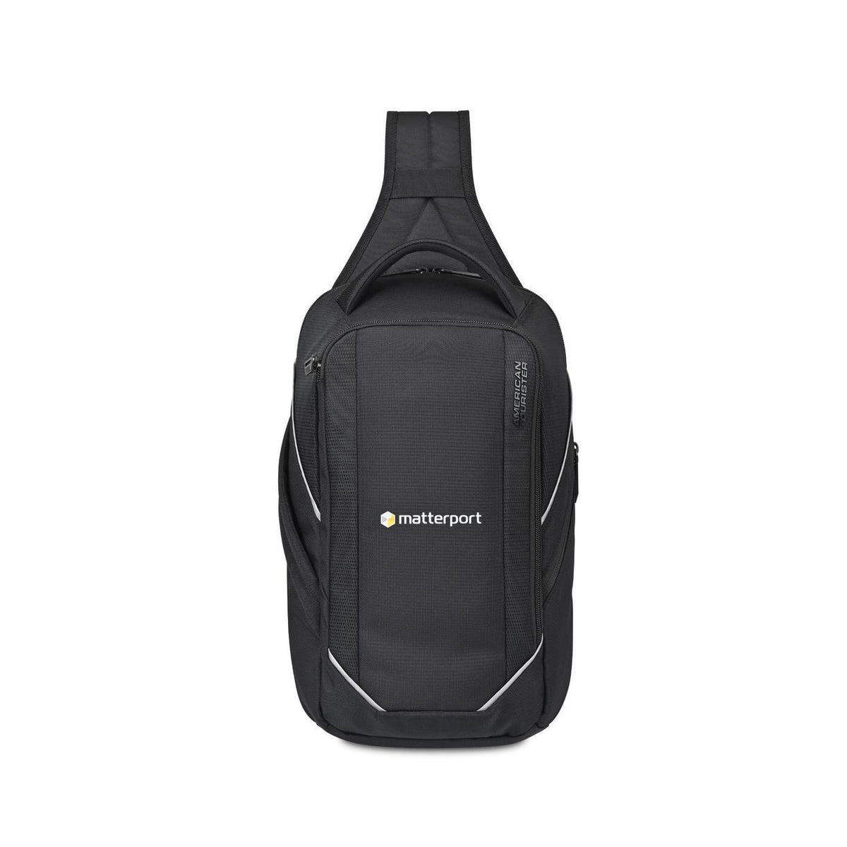 American Tourister Zoom Turbo Sling Bag with Tablet Pocket Transfer - Black - View 1