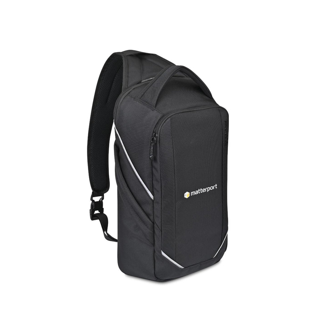 American Tourister Zoom Turbo Sling Bag with Tablet Pocket Transfer - Black - View 2