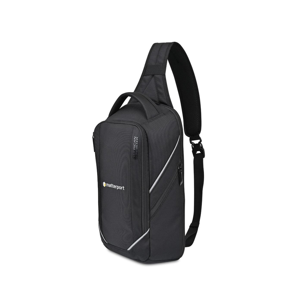 American Tourister Zoom Turbo Sling Bag with Tablet Pocket Transfer - Black - View 3