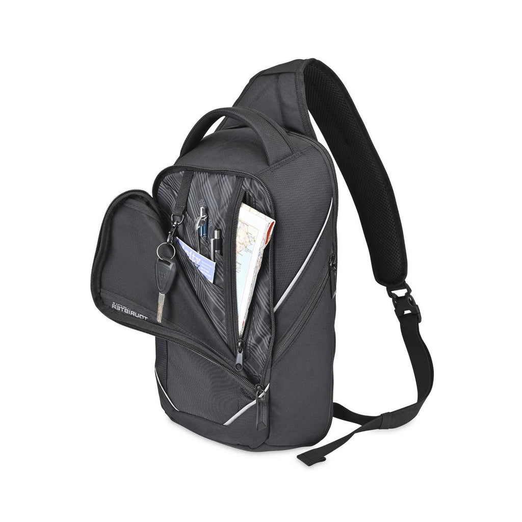 American Tourister Zoom Turbo Sling Bag with Tablet Pocket Transfer - Black - View 4