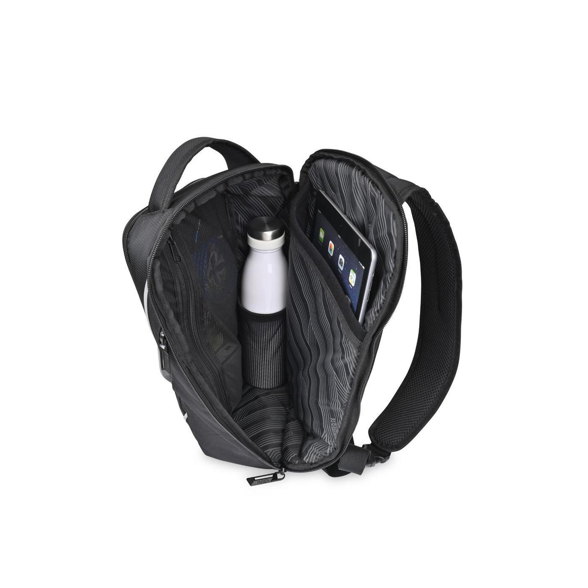 American Tourister Zoom Turbo Sling Bag with Tablet Pocket Transfer - Black - View 5
