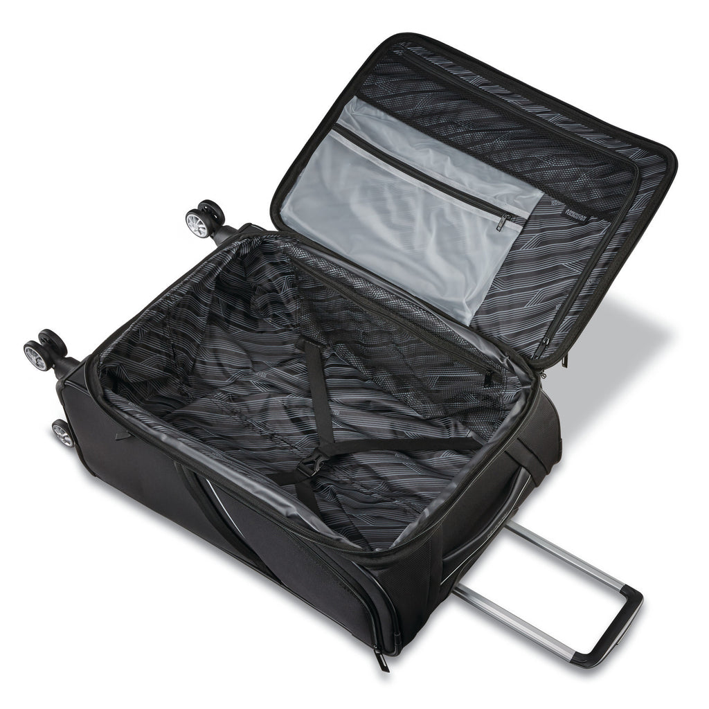 American Tourister Zoom Turbo Softside Carry-On Spinner, 20 Inches Transfer - Black - View 7