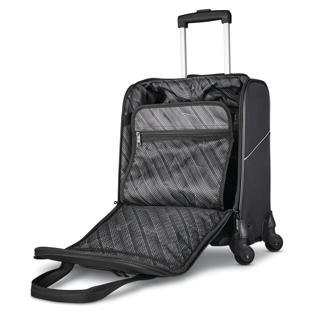 American Tourister Zoom Turbo Underseat Spinner Bag Transfer - Black - View 7
