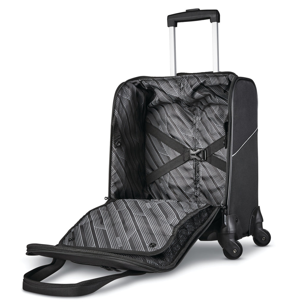 American Tourister Zoom Turbo Underseat Spinner Bag Transfer - Black - View 8