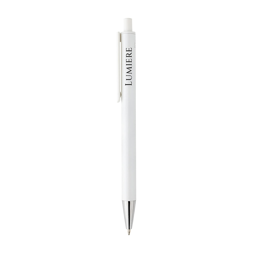 Amisk Pen in Recycled Aluminum Laser Engraving - White - View 1