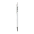 Amisk Pen in Recycled Aluminum Laser Engraving - White - View 1