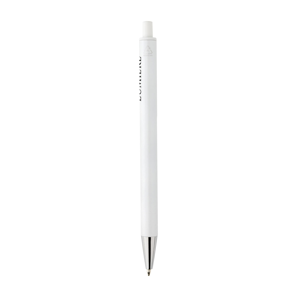 Amisk Pen in Recycled Aluminum Laser Engraving - White - View 2