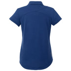 Amos Eco Polo with Recycled Polyester for Women Embroidery - Metro Blue - Back Flat
