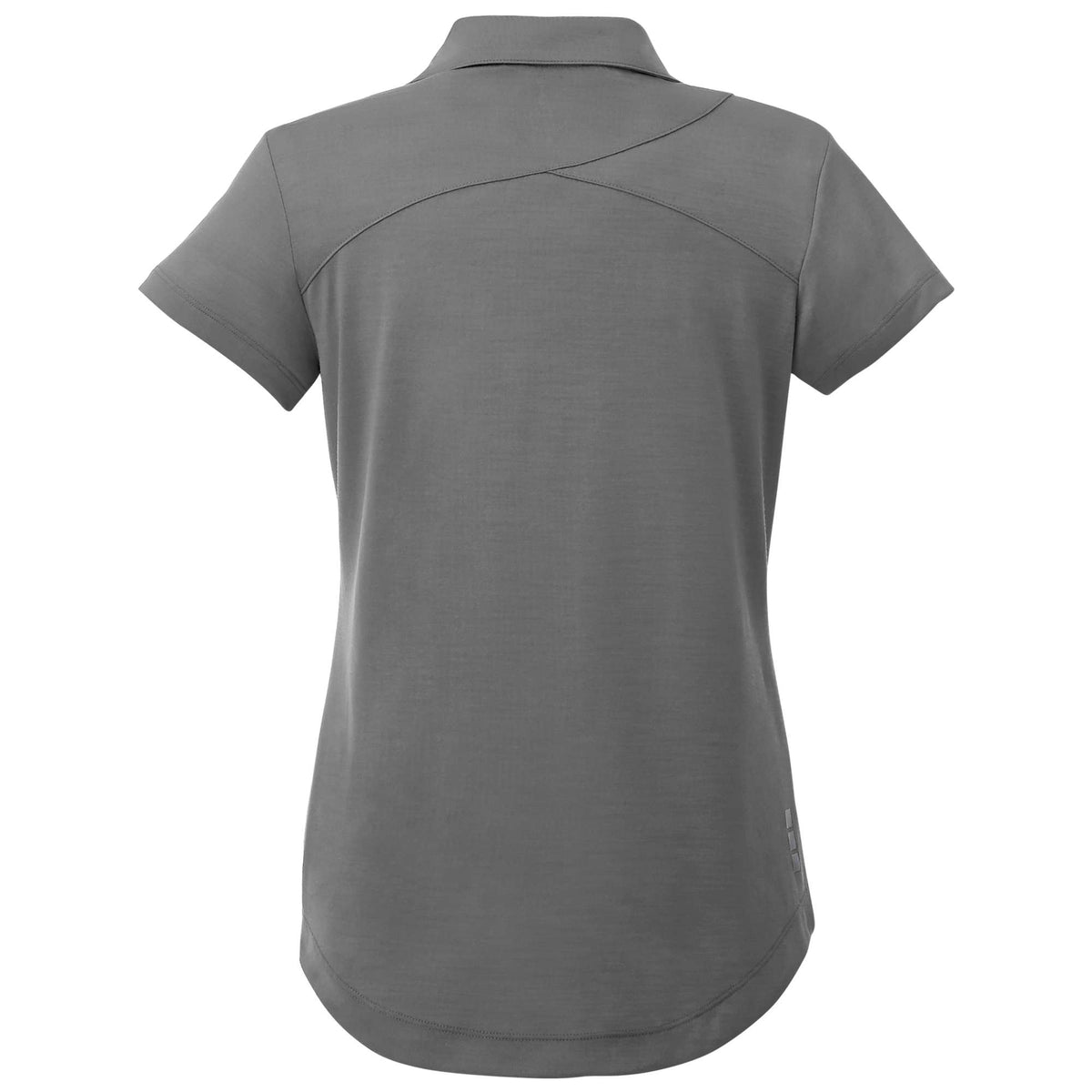 Amos Eco Polo with Recycled Polyester for Women Embroidery - Steel Grey - Back Flat