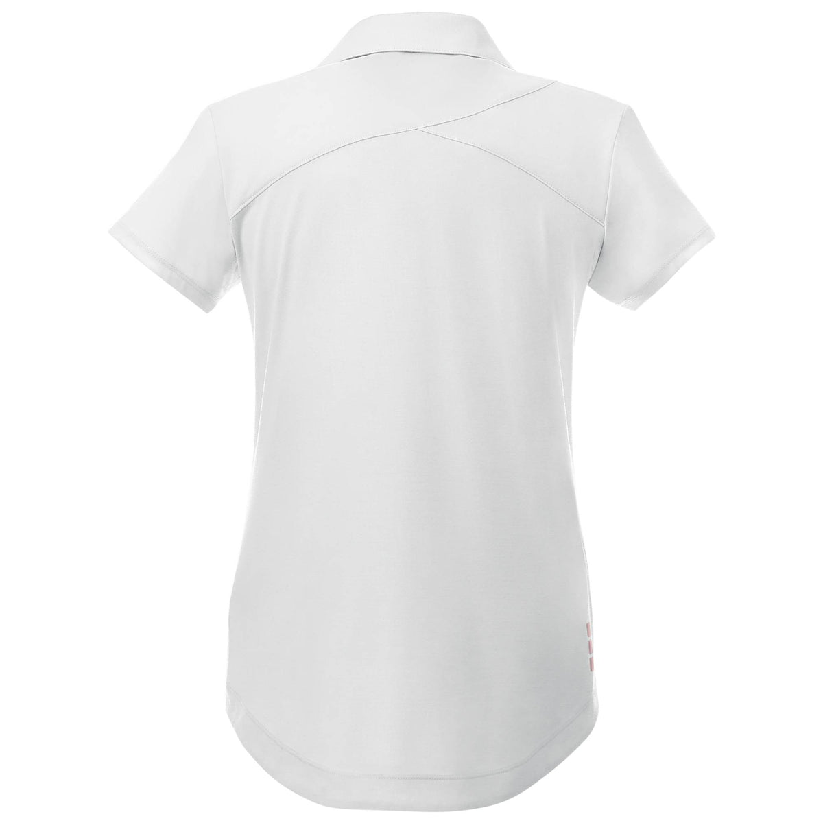 Amos Eco Polo with Recycled Polyester for Women Embroidery - White - Back Flat