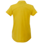 Amos Eco Polo with Recycled Polyester for Women Transfer - Gold - Back Flat