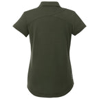 Amos Eco Polo with Recycled Polyester for Women Transfer - Loden - Back Flat 2