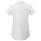 Amos Eco Polo with Recycled Polyester for Women Transfer - White - Back Flat