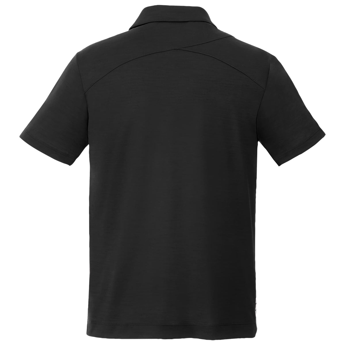 Amos Eco Short Sleeve Performance Polo for Men Embroidery - Black - Back Flat