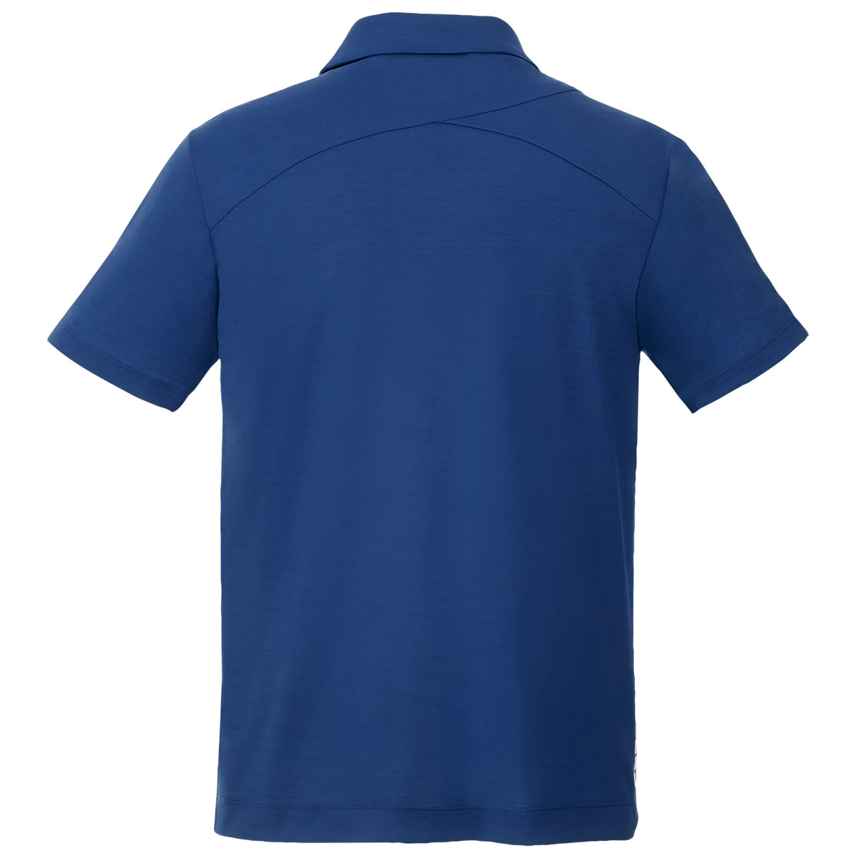 Amos Eco Short Sleeve Performance Polo for Men Embroidery - Metro Blue - Back Flat