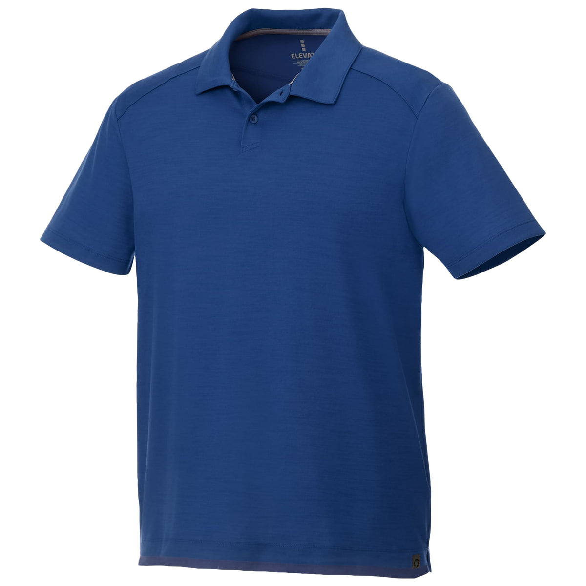 Amos Eco Short Sleeve Performance Polo for Men Embroidery - Metro Blue - Flat 2