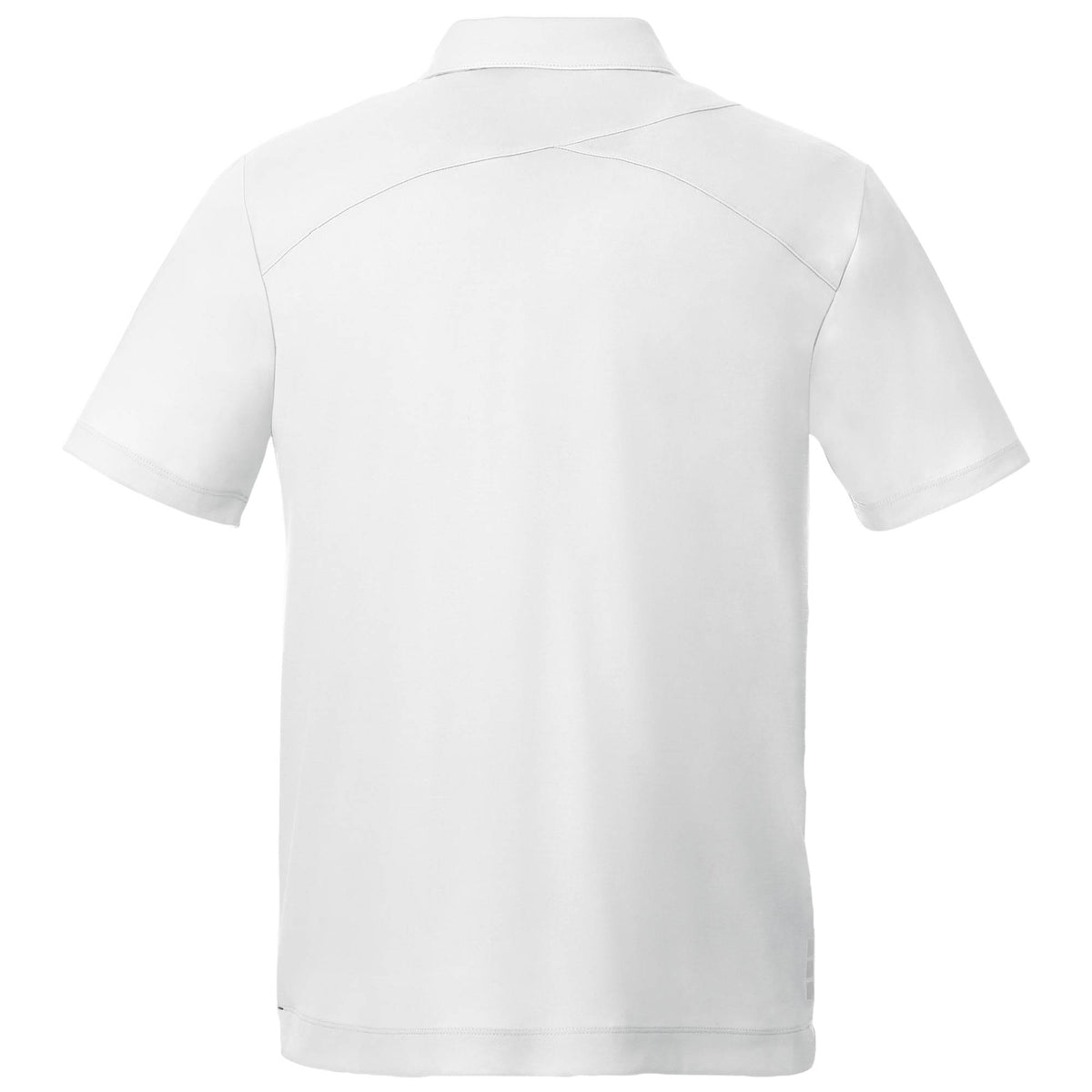 Amos Eco Short Sleeve Performance Polo for Men Embroidery - White - Back Flat