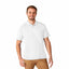 Amos Eco Short Sleeve Performance Polo for Men Embroidery - White - Front