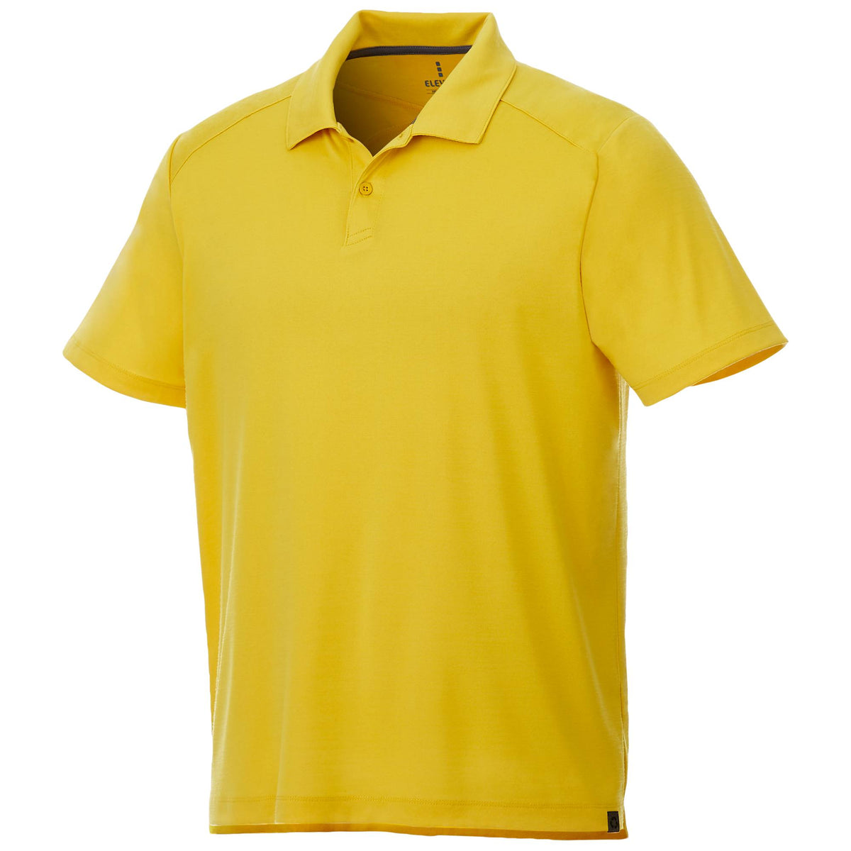Amos Eco Short Sleeve Performance Polo for Men Laser Engraving - Gold - Flat