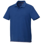 Amos Eco Short Sleeve Performance Polo for Men Laser Engraving - Metro Blue - Flat 2