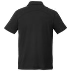Amos Eco Short Sleeve Performance Polo for Men Transfer - Black - Back Flat