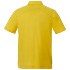 Amos Eco Short Sleeve Performance Polo for Men Transfer - Gold - Back Flat