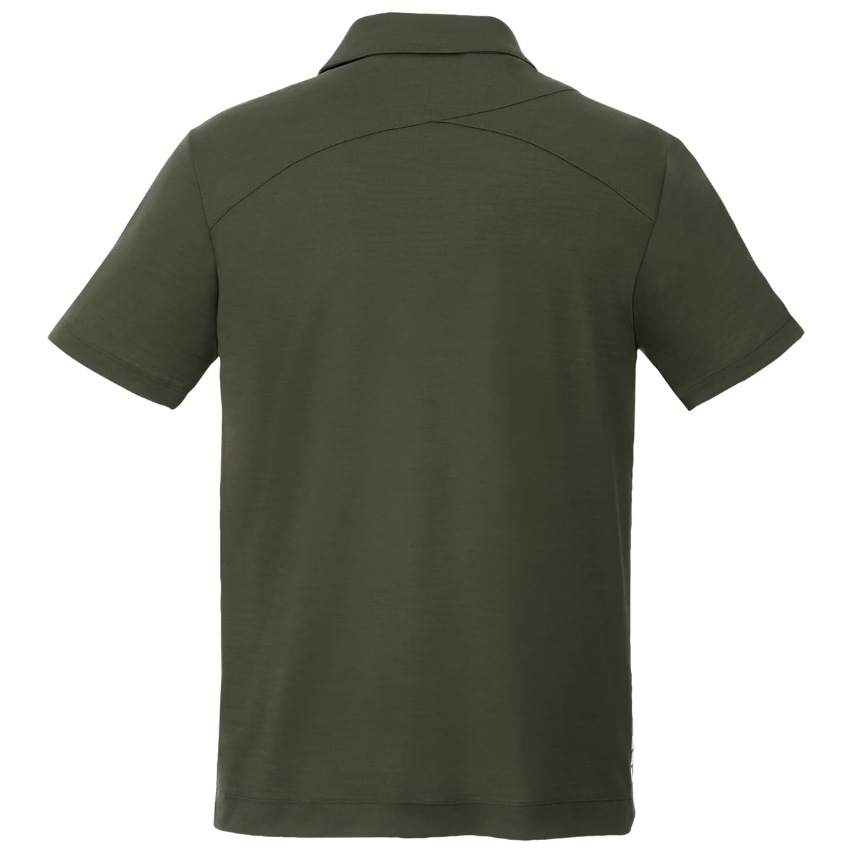 Amos Eco Short Sleeve Performance Polo for Men Transfer - Loden - Back Flat