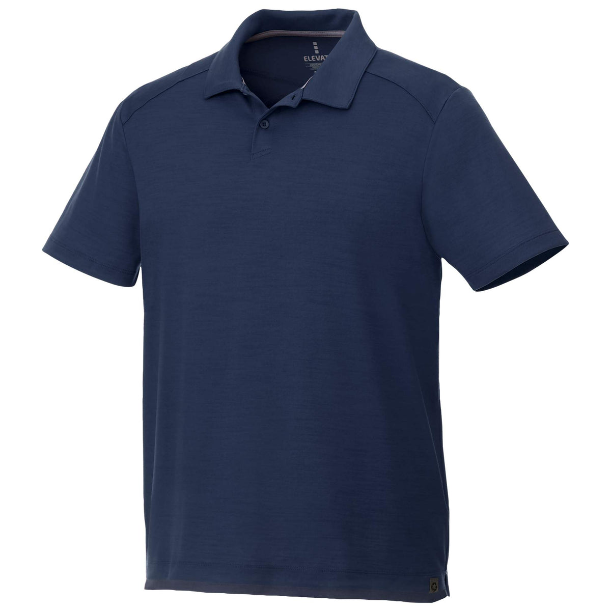 Amos Eco Short Sleeve Performance Polo for Men Transfer - Vintage Navy - Flat
