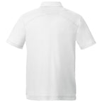 Amos Eco Short Sleeve Performance Polo for Men Transfer - White - Back Flat