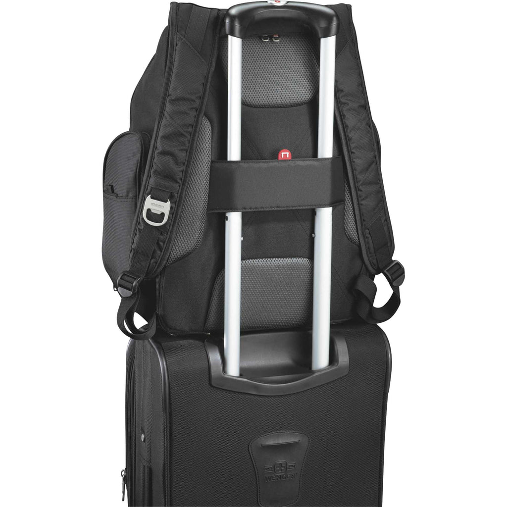 Amped TSA Laptop Backpack with Insulated Pocket, 17 Inch Embroidery - Black - Photo 6