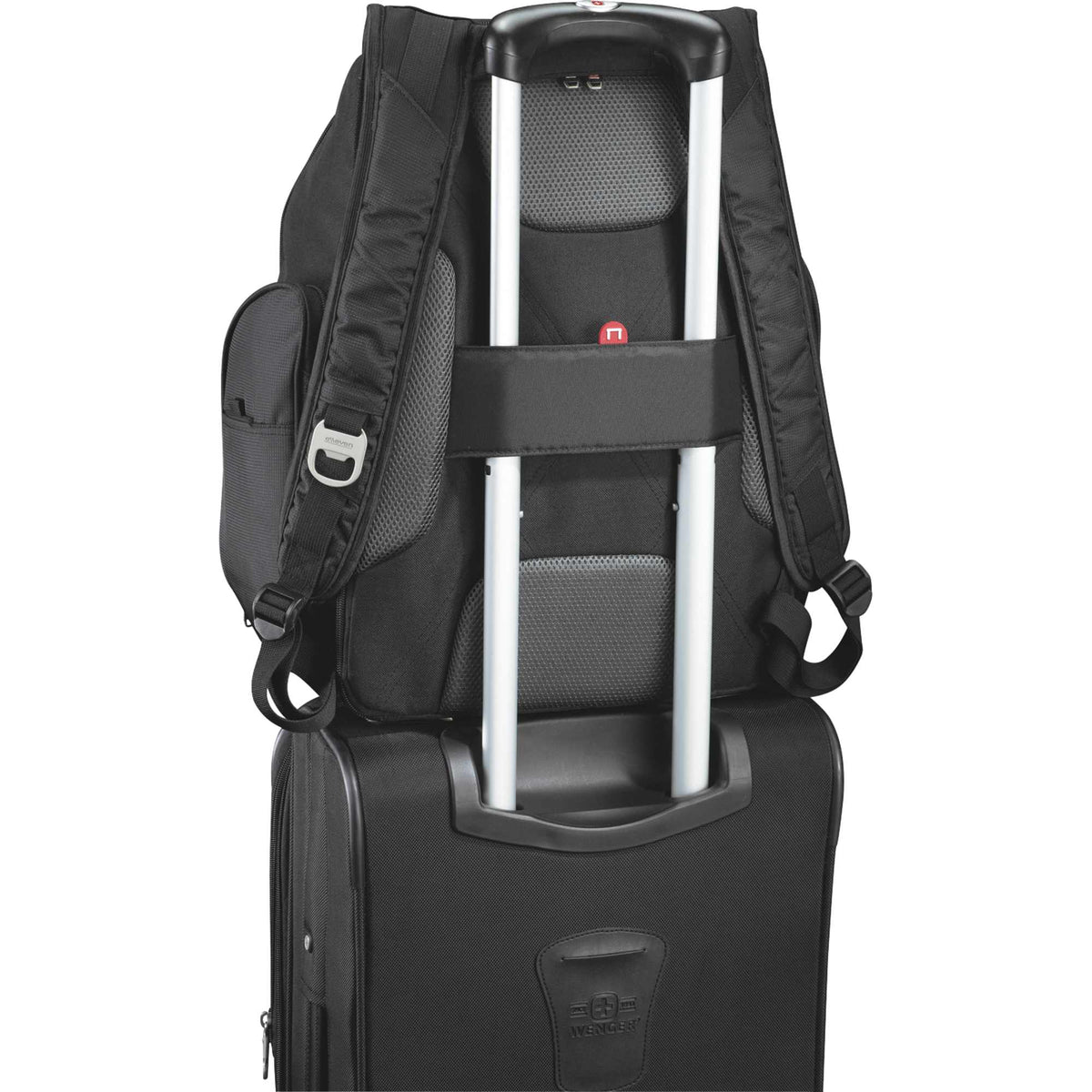 Amped TSA Laptop Backpack with Insulated Pocket, 17 Inch Embroidery - Black - Photo 6