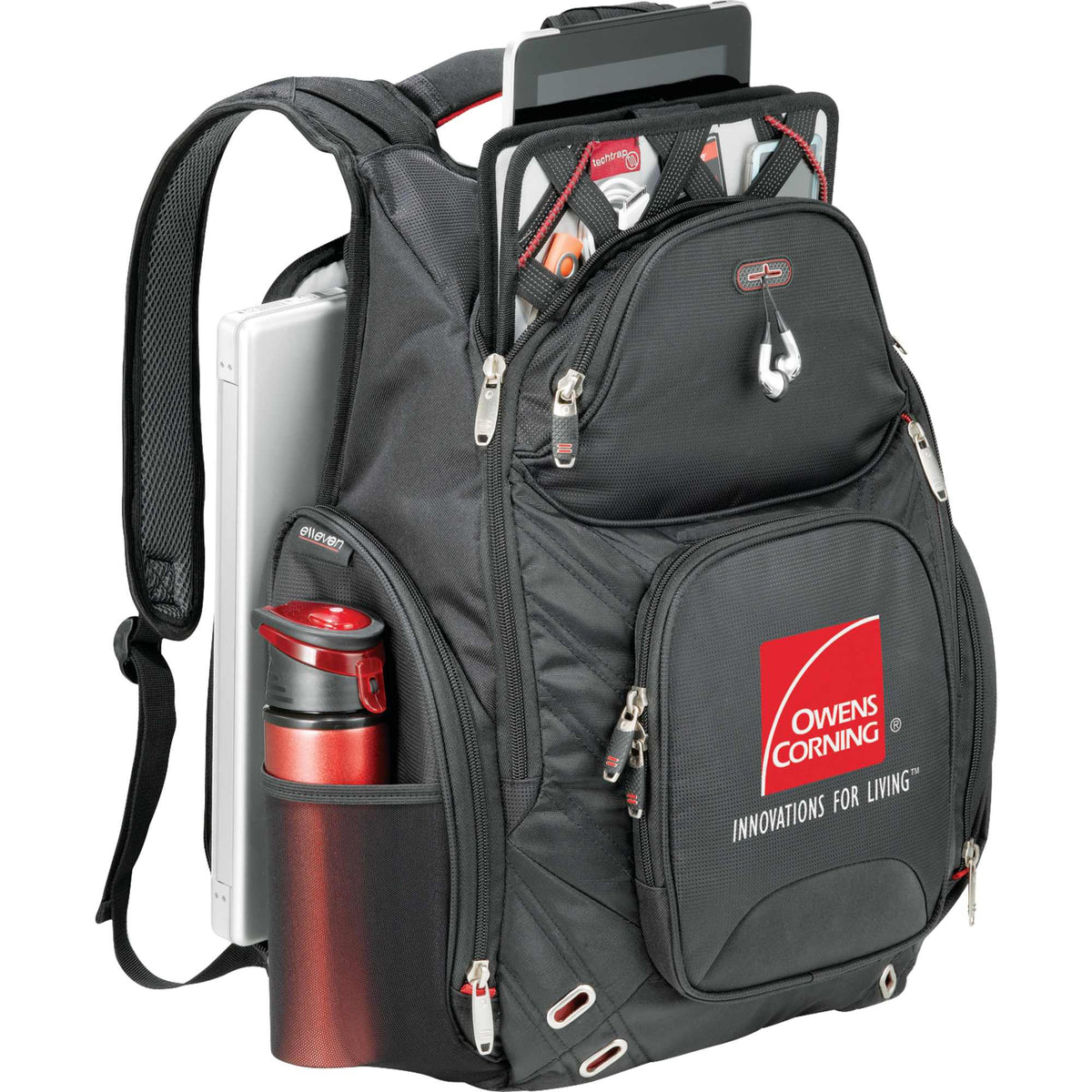 Amped TSA Laptop Backpack with Insulated Pocket, 17 Inch Transfer - Black - Photo 2