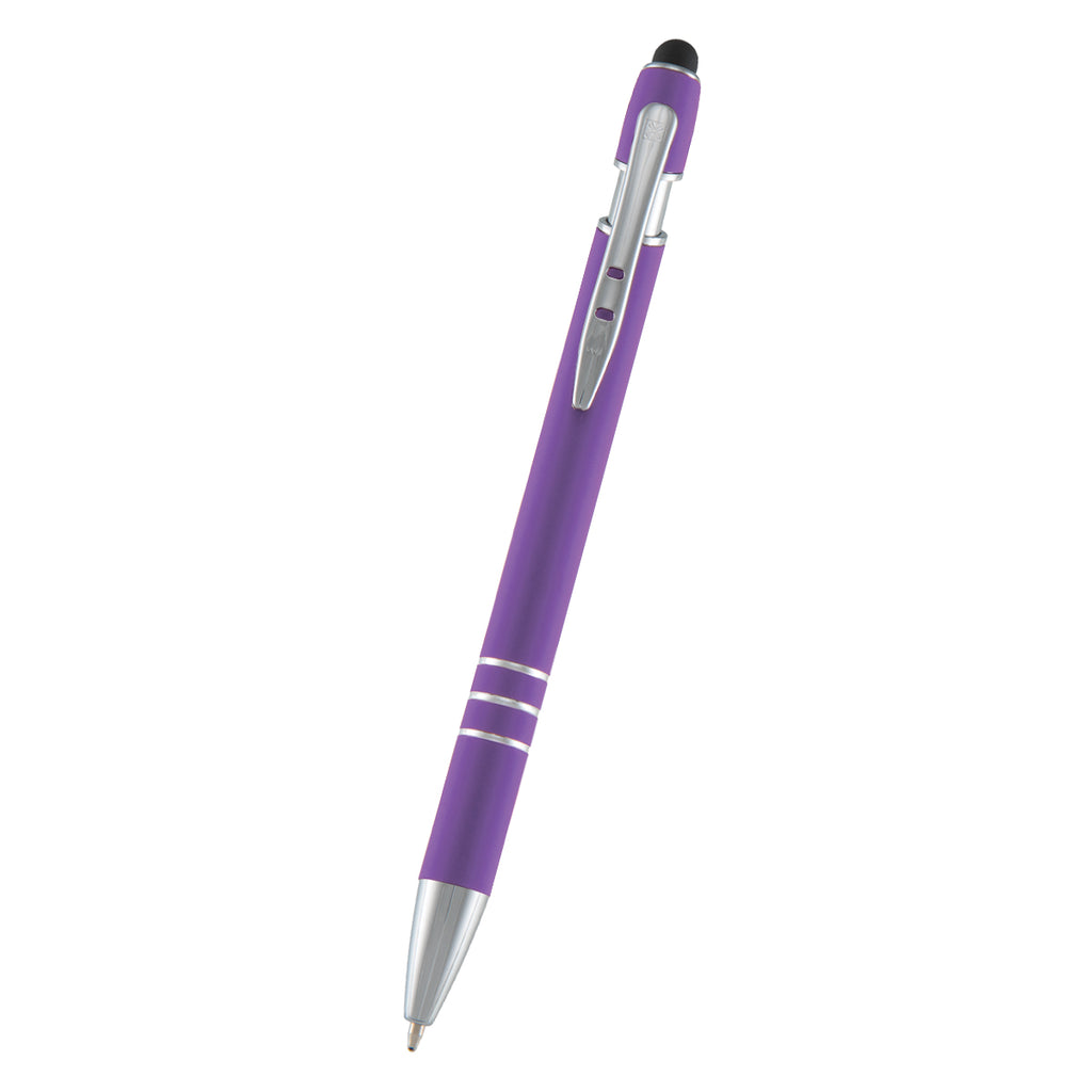 Ander Incline Pen with Stylus - Purple - Front