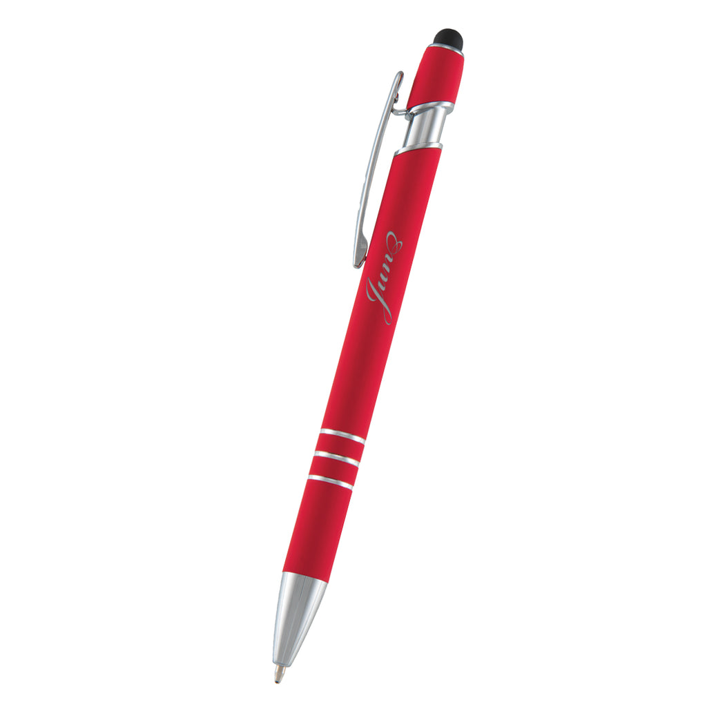 Ander Incline Pen with Stylus - Red - Laser